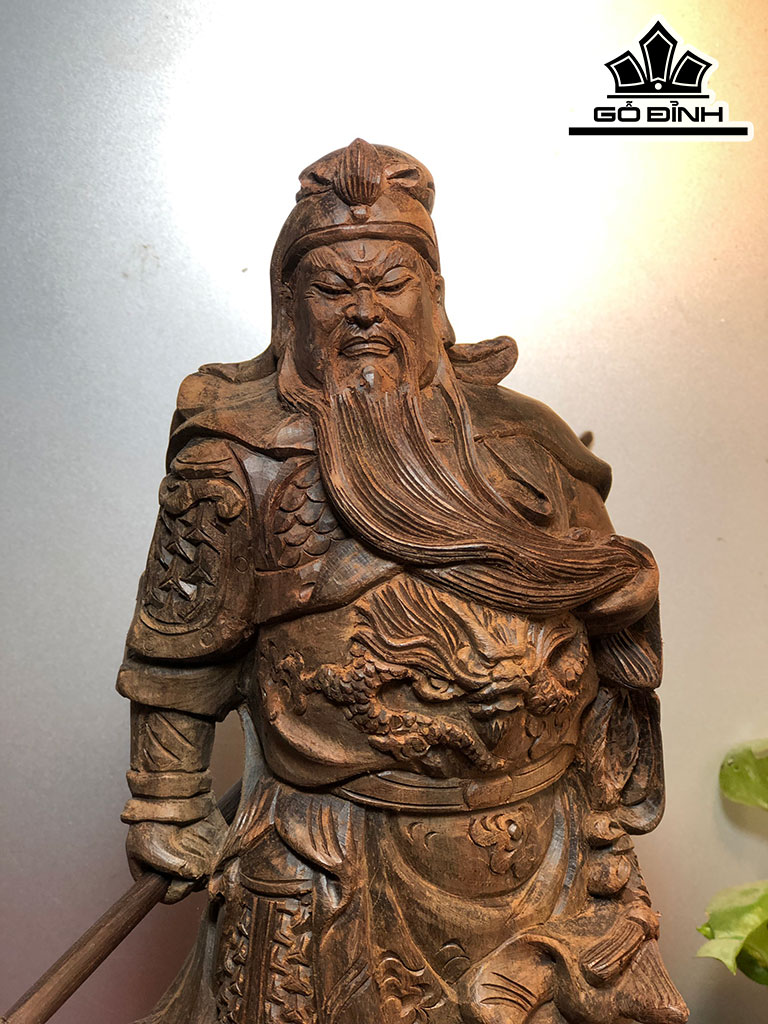 Tượng Gỗ Quan Công Gỗ Trắc Ngang 38 Cao 16 Sâu 10 (cm)