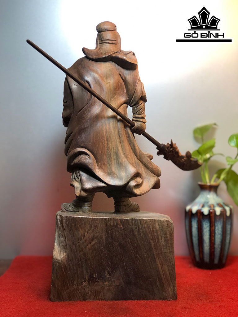 Tượng Gỗ Quan Công Gỗ Trắc Ngang 38 Cao 16 Sâu 10 (cm)