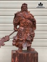 Tượng Quan Công Gỗ Trắc Cao 39 Ngang 14 Sâu 10 (cm)