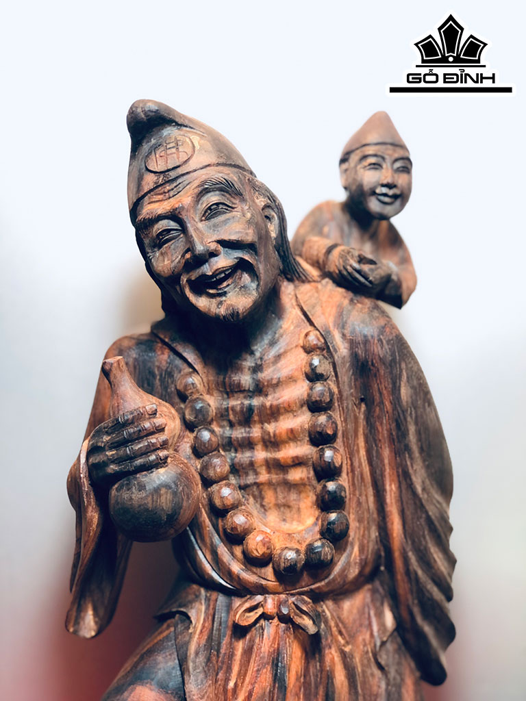 Tượng Tế Công Gỗ Trắc Ngang 38 Cao 16 Sâu 14 (cm)