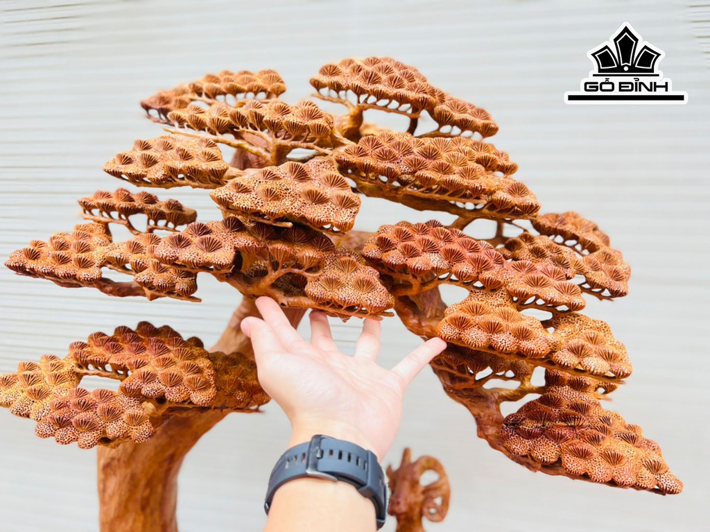 Tượng Tam Dương Khai Thái Gỗ Nu Hương Cao 110 Ngang 65 Sâu 33 (cm)