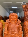 Tượng Phúc Lộc Thọ (Tam Đa) Gỗ Hương Cao 80 Ngang 30 Sâu 23 (cm)