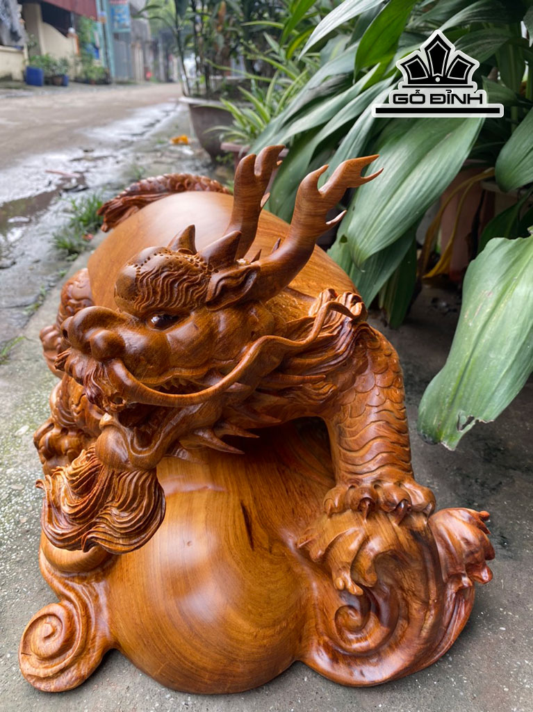 Rùa Phong Thủy Gỗ Hương Cao 30 Ngang 52 Sâu 30 (cm)