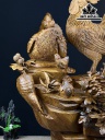 Tượng Gia Đình Gà Gỗ Bách Xanh Cao 72 Ngang 60 Sâu 42 (cm)