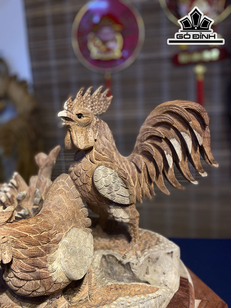 Tác Phẩm 12 Con Giáp Gỗ Bách Xanh Cao 76 Ngang 32 Sâu 20 (cm)