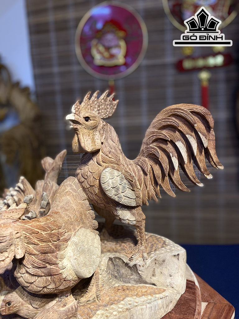 Tác Phẩm 12 Con Giáp Gỗ Bách Xanh Cao 76 Ngang 32 Sâu 20 (cm)