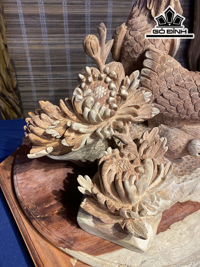 Tác Phẩm 12 Con Giáp Gỗ Bách Xanh Cao 76 Ngang 32 Sâu 20 (cm)