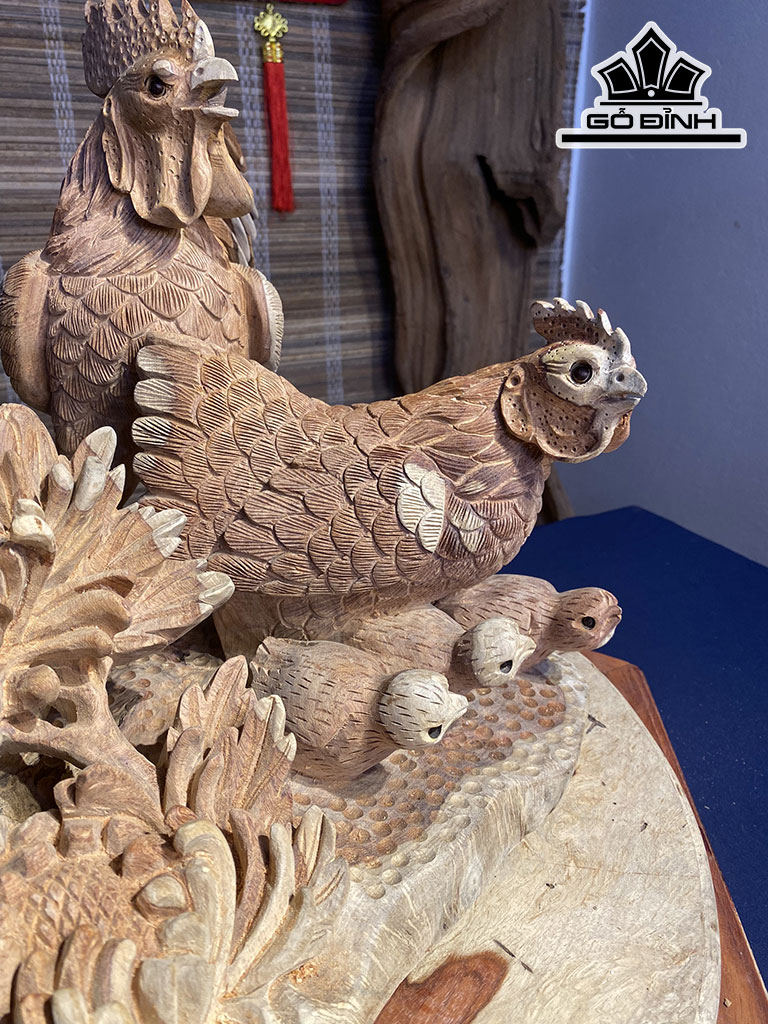 Tác Phẩm 12 Con Giáp Gỗ Bách Xanh Cao 76 Ngang 32 Sâu 20 (cm)