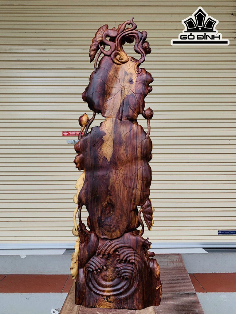 Tượng Phật Tổ Gỗ Cẩm Cao 117 Ngang 35 Sâu 20 (cm)