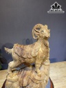 Tượng Dê Phong Thủy Gỗ Ngọc Am Cao 56 Ngang 42 Sâu 17 (cm)