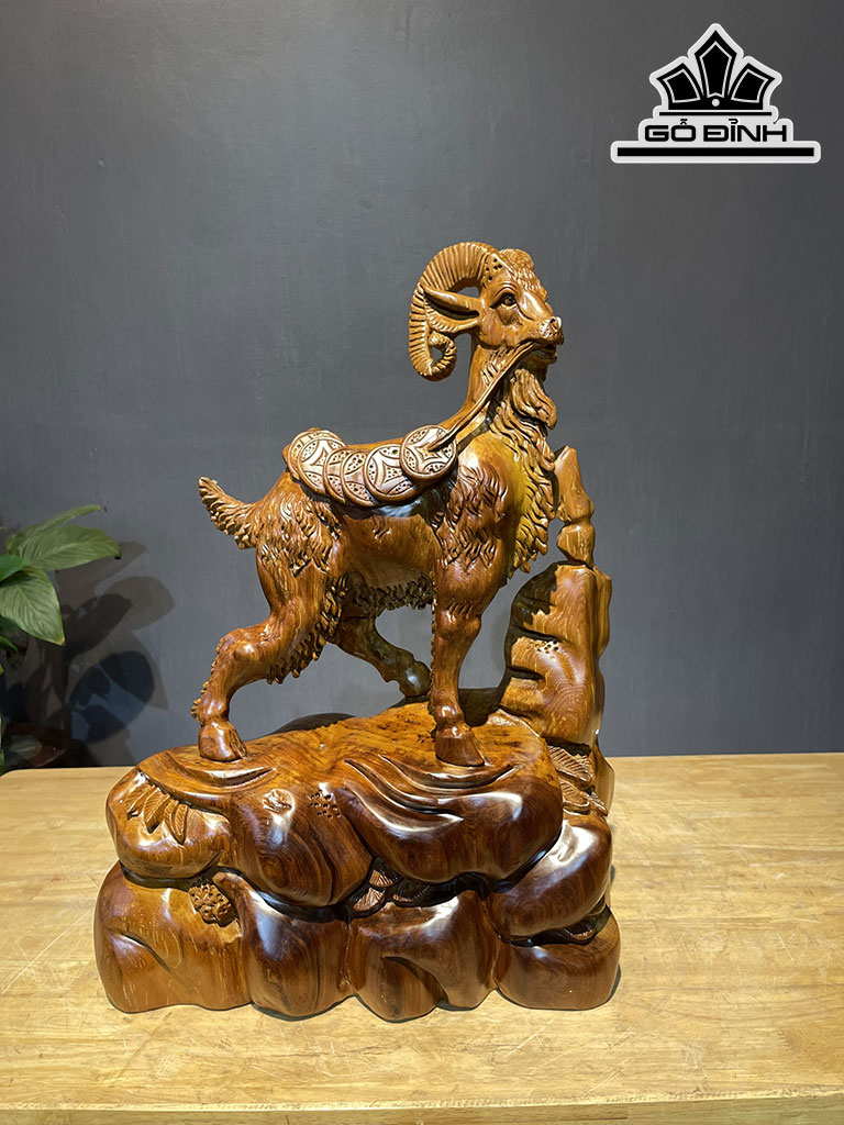 Tượng Nhất Dương Gỗ Ngọc Am Cao 60 Ngang 40 Sâu 20 (cm)