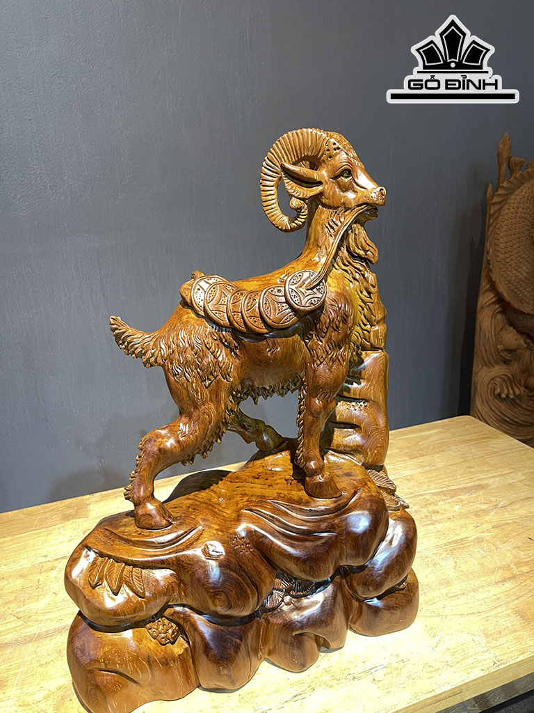 Tượng Nhất Dương Gỗ Ngọc Am Cao 60 Ngang 40 Sâu 20 (cm)