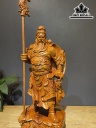 Tượng Quan Công Gỗ Hương Ngang 79 Cao 30 Sâu 20 Cao Cả Kỷ 102 (cm)