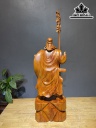 Tượng Quan Công Gỗ Hương Ngang 79 Cao 30 Sâu 20 Cao Cả Kỷ 102 (cm)