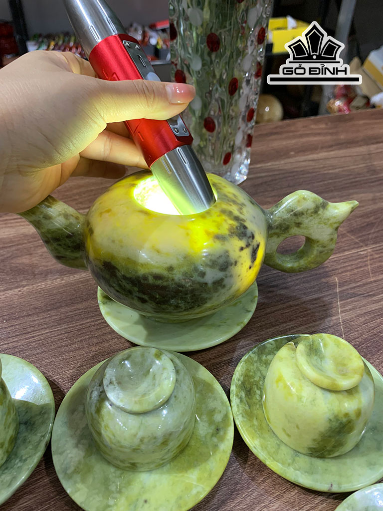 Bộ Ấm Chén Đá Ngọc