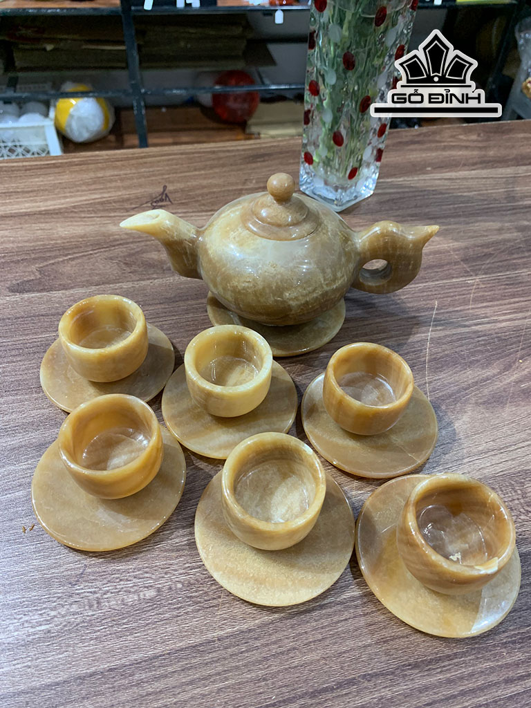 Bộ Ấm Chén Đá Ngọc