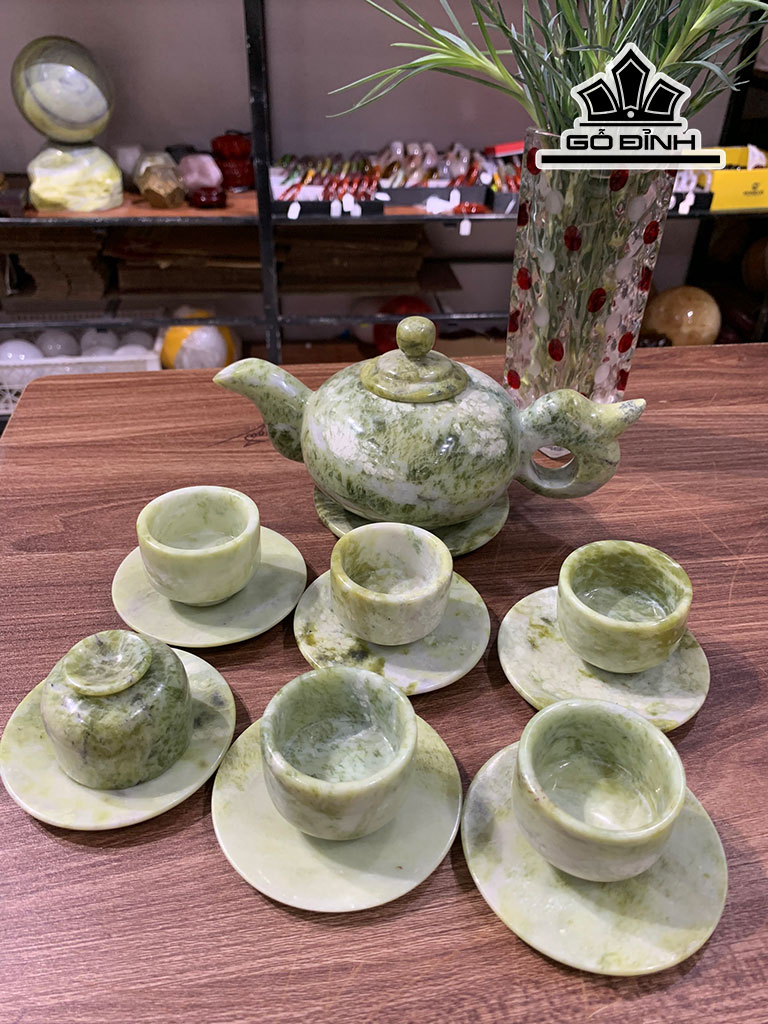 Bộ Ấm Chén Đá Ngọc