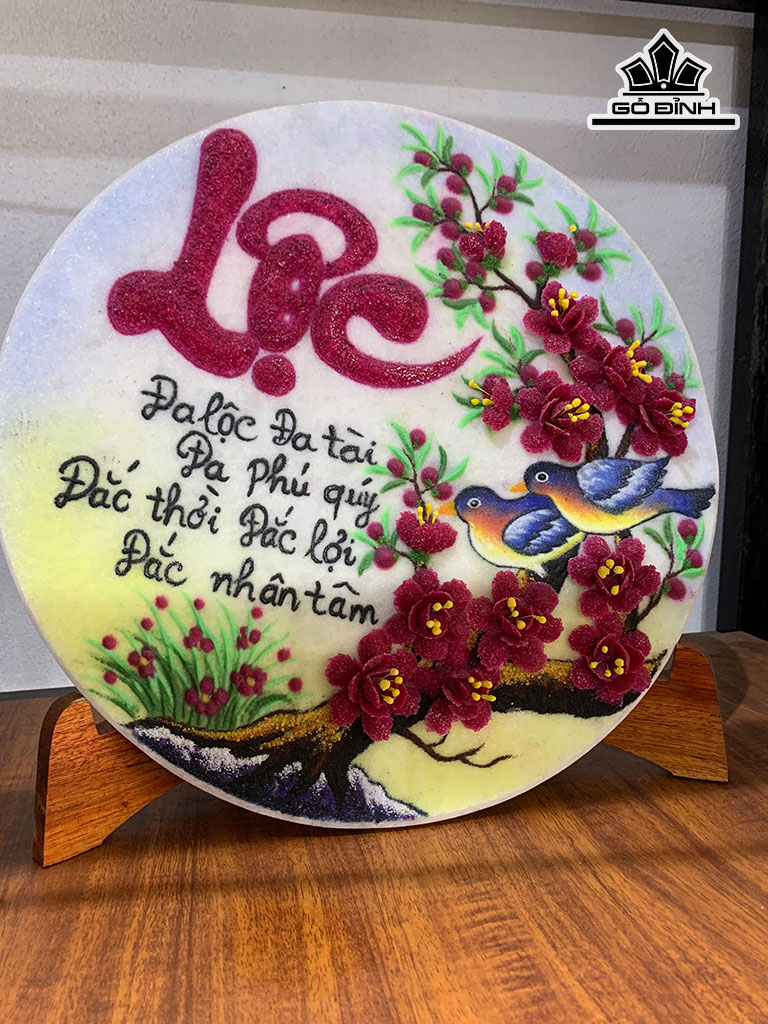 Tác Phẩm Đá Quý Lục Yên Đường Kính 35 (cm)