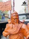 Tượng Quan Công Gỗ Hương Cao 67 Ngang 45 Sâu 35 (cm)