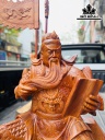 Tượng Quan Công Gỗ Hương Cao 67 Ngang 45 Sâu 35 (cm)