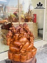 Tượng Phật Di Lặc Ngũ Phúc Gỗ Hương Cao 46 Ngang 48 Sâu 33 (cm)