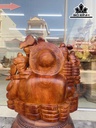 Tượng Phật Di Lặc Ngũ Phúc Gỗ Hương Cao 46 Ngang 48 Sâu 33 (cm)