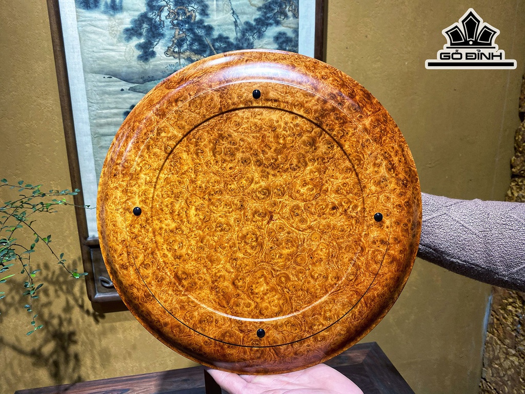 Đĩa Gỗ Trang Trí Gỗ Nu Hương Cao 34,5 Đường Kính 2,8 (cm)