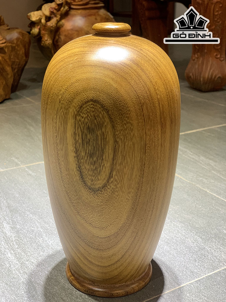 Bình Phú Quý Gỗ Cẩm Vàng Cao 26 Đường Kính 12 (cm)