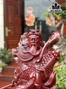 Tượng Quan Công Gỗ Tử Đàn Cao 105 Ngang 33 Sâu 33 (cm)