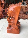 Tượng Quan Công Gỗ Hương Cao 30 Ngang 15 Sâu 11 (cm)