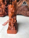 Tượng Quan Công Gỗ Hương Cao 30 Ngang 15 Sâu 11 (cm)