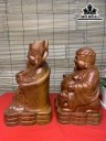 Tượng Thần Tài Gỗ Hương Cao 27 Ngang 18 Sâu 17(cm)