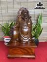 Tượng Thần Tài Gỗ Hương Cao 52 Ngang 28 Sâu 18 (cm)