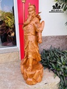 Tượng Quan Công Gỗ Hương Cao 80 Ngang 30 Sâu 21 (cm)
