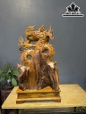 Tượng Nhất Long Nhả Ngọc Gỗ Ngọc Am Cao 85 Ngang 53 Sâu 20 (cm)