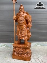 Tượng Quan Công Gỗ Hương Cao 100 Ngang 36 Sâu 24 (cm)