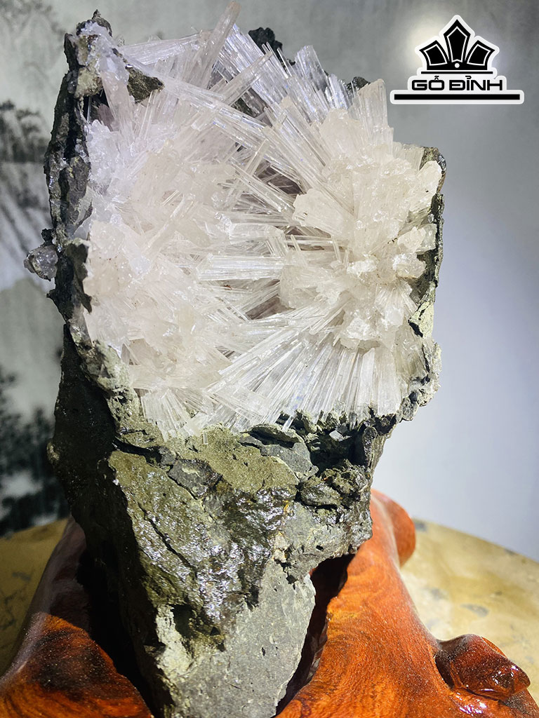 Bông Hoa Ưu Đàm Đá Aragonit Cao 22 Ngang 15 (cm) 3,5kg