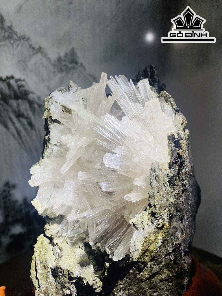 Bông Hoa Ưu Đàm Đá Aragonit Cao 22 Ngang 15 (cm) 3,5kg