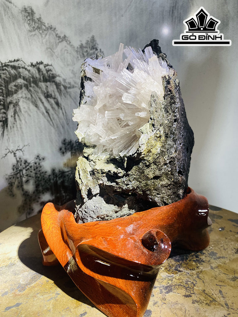 Bông Hoa Ưu Đàm Đá Aragonit Cao 22 Ngang 15 (cm) 3,5kg