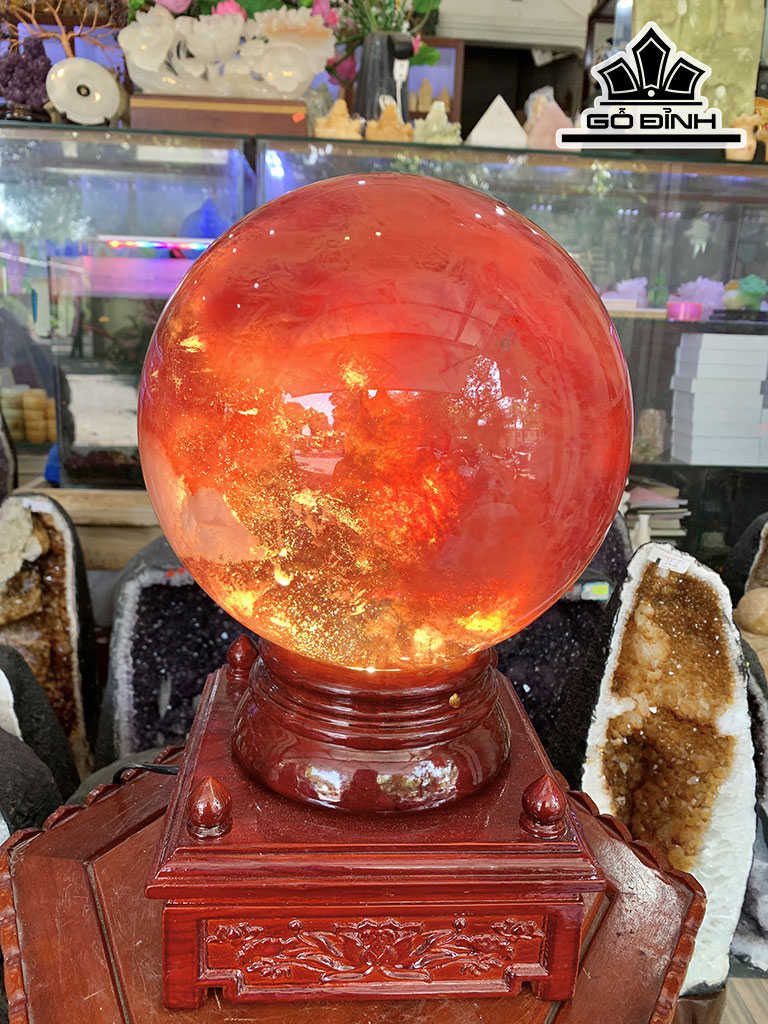 Bi Cầu Thủy Tinh Đỏ Cao 20 (cm) 12,77kg