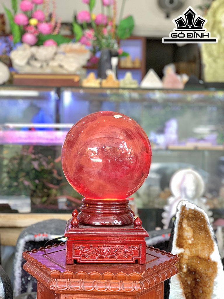 Bi Cầu Thủy Tinh Đỏ Cao 20 (cm) 12,77kg