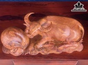 Tượng Trâu Gỗ Hương Cao 18 Ngang 43 Sâu 14 (cm)