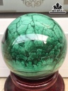 Bi Cầu Đá Lông Công (Malachite) Đường Kính 6,8 (cm) 0,63kg