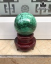 Bi Cầu Đá Lông Công (Malachite) Đường Kính 6,8 (cm) 0,63kg
