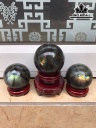 Bộ Ba Bi Cầu Đá Labradorite Đường Kính 66,86 (cm) 1,1kg