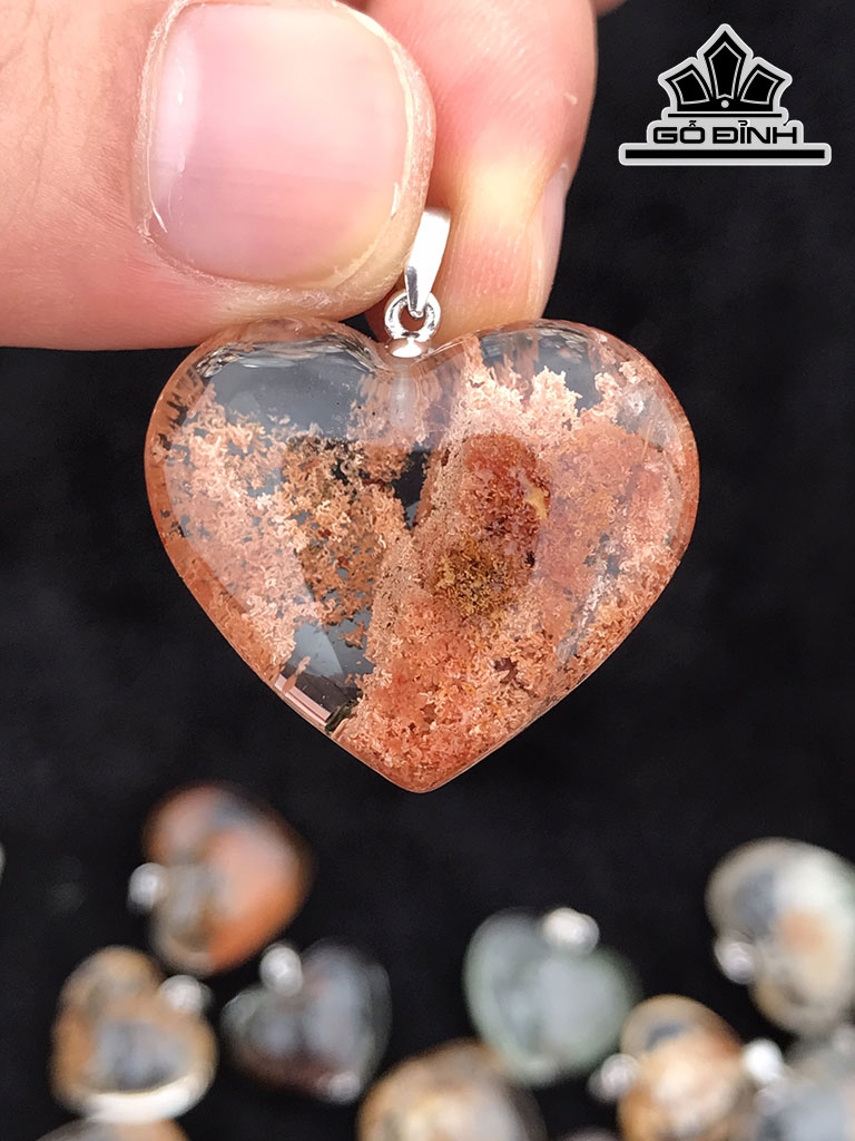 Mặt Dây Chuyền Đá Thạch Anh Ưu Linh Min 20x21x10mm. Max 28x30x14mm