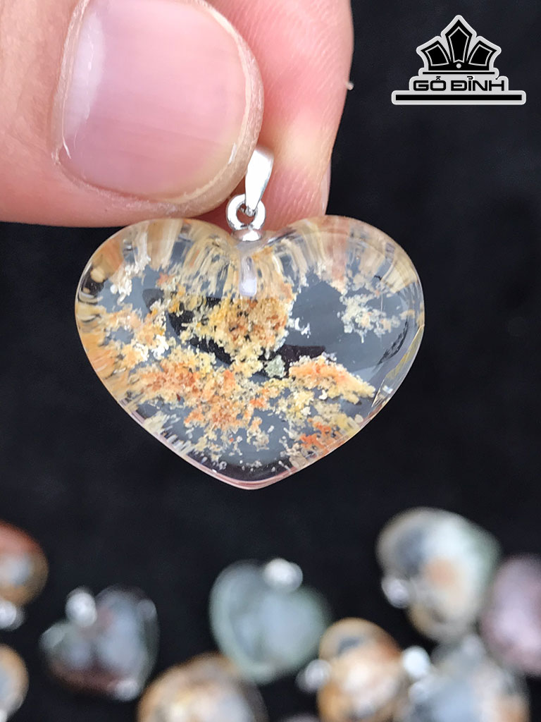 Mặt Dây Chuyền Đá Thạch Anh Ưu Linh Min 20x21x10mm. Max 28x30x14mm