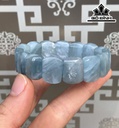 Vòng Tay Ngọc Hải Lam Đá Aquamarine -Rộng 16,3mm Chu vi vòng 21,5cm