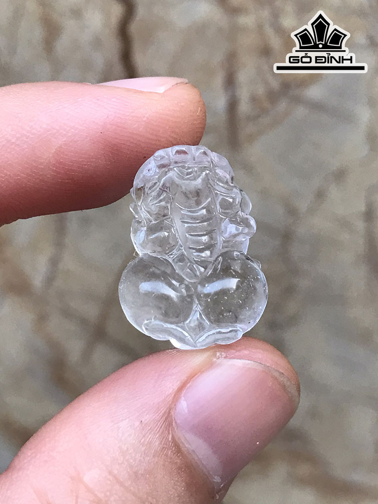 Vòng Tay Thiên Lộc Thủy Ngọc Đá Thạch Anh Cao 21 Ngang 15,3 Sâu 11 (mm)