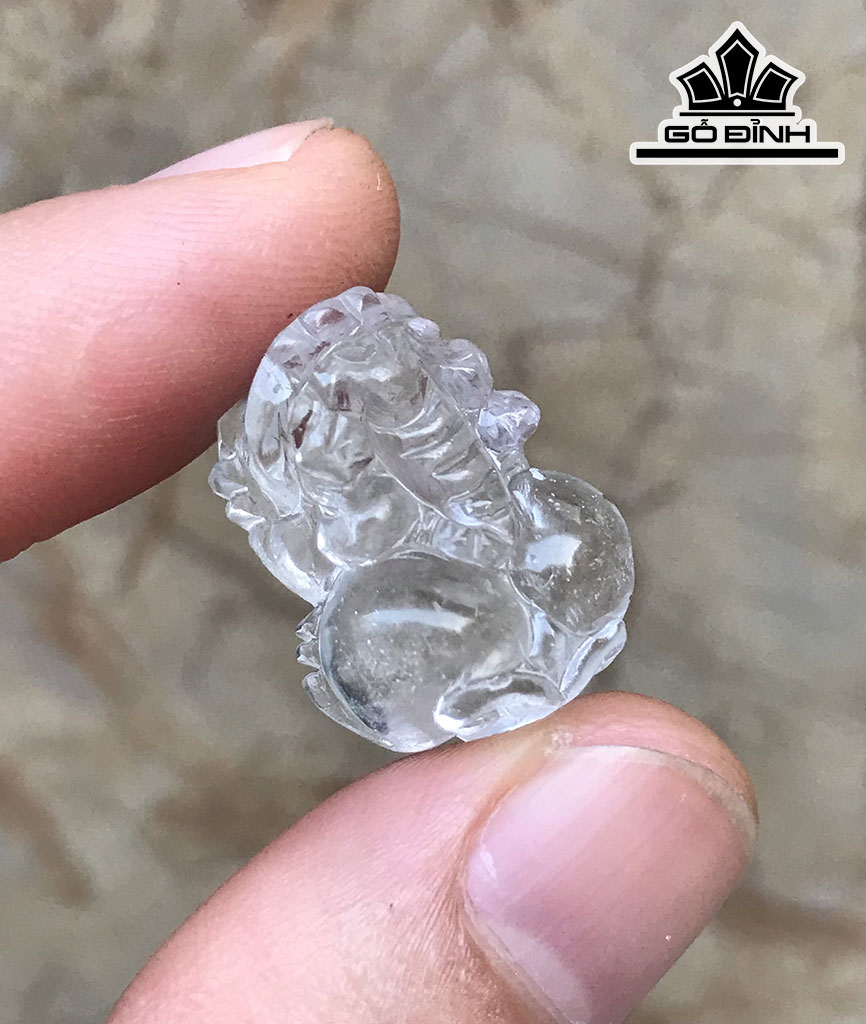 Vòng Tay Thiên Lộc Thủy Ngọc Đá Thạch Anh Cao 21 Ngang 15,3 Sâu 11 (mm)